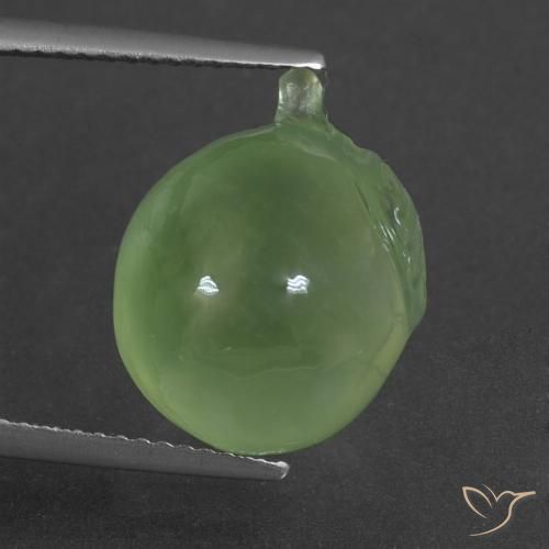 13.40ct Naturale Verde Pera Pallido Prehnite, Taglio a fantasia, Traslucido