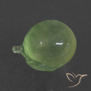 Prehnite Verde Pera Pallido naturale da 13.40 ct, Taglio a fantasia, Traslucido