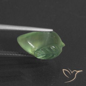 Prehnite Pera Verde naturale da 7.74 ct, Taglio a fantasia, Traslucido