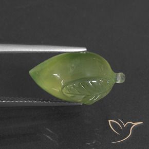 Prehnite Verde lime naturale da 12.43 ct, Taglio a fantasia, Traslucido