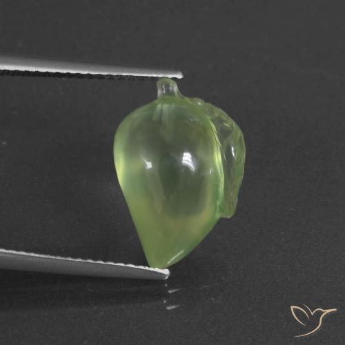 8.59ct Naturale Verde medio Prehnite, Taglio a fantasia, Traslucido