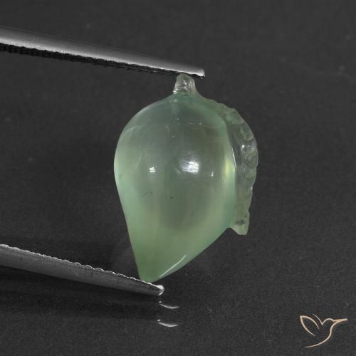 8.66ct Naturale Giallo chiaro Verde Prehnite, Taglio a fantasia, Traslucido