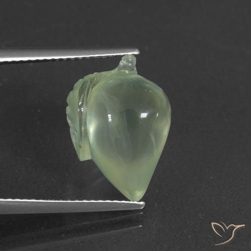 8.86ct Naturale Giallo chiaro Verde Prehnite, Taglio a fantasia, Traslucido