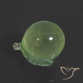 Prehnite Verde giallastro naturale da 12.94 ct, Taglio a fantasia, Traslucido