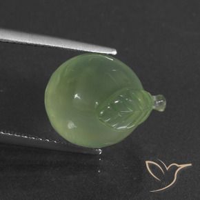 Prehnite Verde giallastro naturale da 12.94 ct, Taglio a fantasia, Traslucido