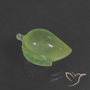 Prehnite Verde giallastro naturale da 10.63 ct, Taglio a fantasia, Traslucido