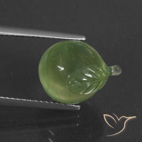 Prehnite Verde medio naturale da 9.99 ct, Taglio a fantasia, Traslucido