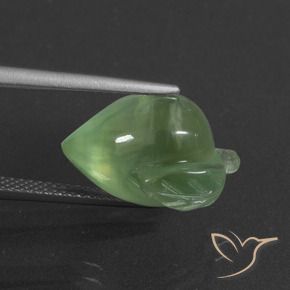 Prehnite Verde giallastro naturale da 11.00 ct, Taglio a fantasia, Traslucido