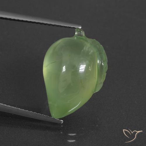 16.61ct Naturale Verde medio Prehnite, Taglio a fantasia, Traslucido