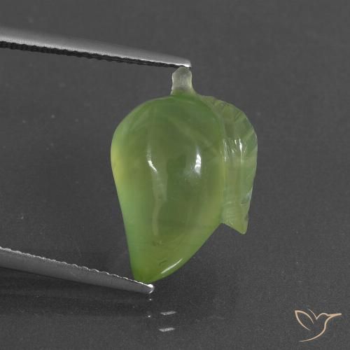 11.64ct Naturale Verde lime Prehnite, Taglio a fantasia, Traslucido