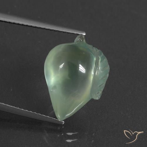 11.81ct Naturale Verde chiaro Prehnite, Taglio a fantasia, Traslucido