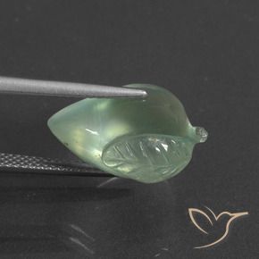 Prehnite Verde chiaro naturale da 11.81 ct, Taglio a fantasia, Traslucido