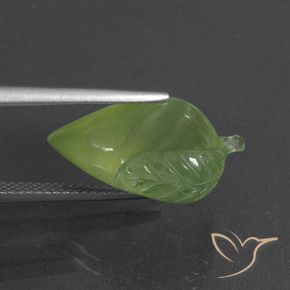 Prehnite Verde medio naturale da 11.58 ct, Taglio a fantasia, Traslucido