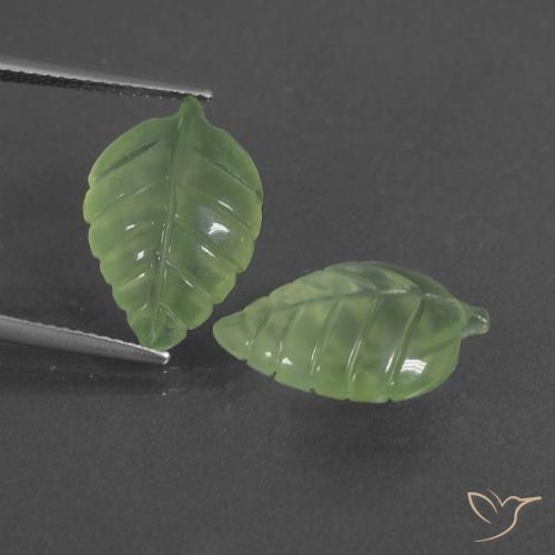 13.24ctw Naturale Verde Pera Pallido Prehnite, Taglio a fantasia, Traslucido