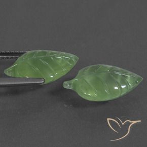 Gemme di Prehnite Pera Verde naturale da 8.07 ct, Taglio a fantasia, Traslucido