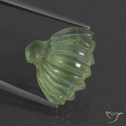 8.73ct Naturale Verde lime Prehnite, Taglio a fantasia, Traslucido