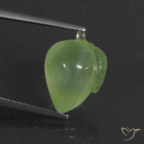 10.44ct Naturale Verde giallastro Prehnite, Taglio a fantasia, Traslucido
