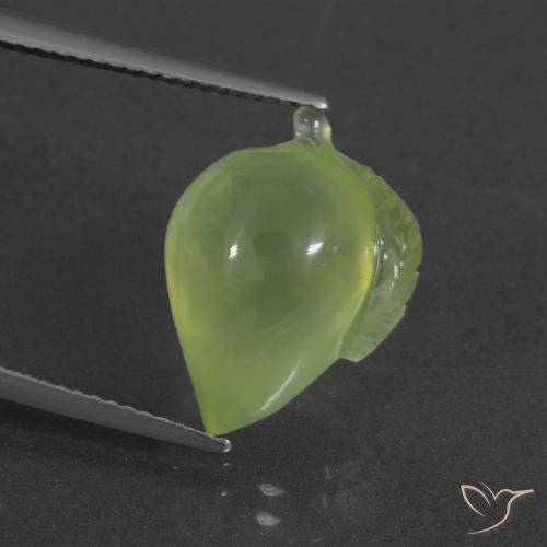 9.94ct Naturale Verde giallastro Prehnite, Taglio a fantasia, Traslucido