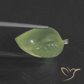 Prehnite Verde Pera Pallido naturale da 12.21 ct, Taglio a fantasia, Traslucido