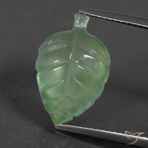 5.89ct Naturale Verde caldo Prehnite, Taglio a fantasia, Traslucido