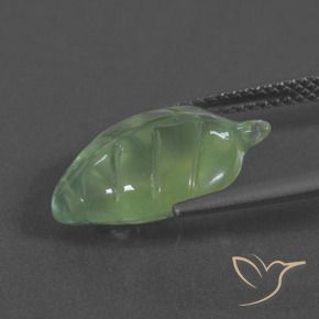 Prehnite Verde Pera Pallido naturale da 6.07 ct, Taglio a fantasia, Traslucido