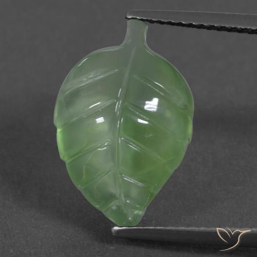 6.66ct Naturale Pera Verde Prehnite, Taglio a fantasia, Traslucido