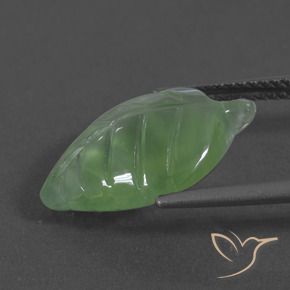 Prehnite Pera Verde naturale da 6.66 ct, Taglio a fantasia, Traslucido