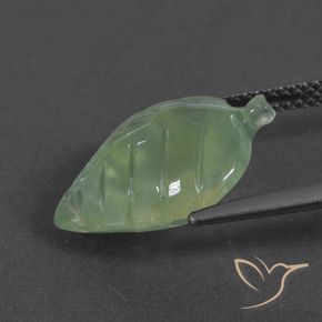 Prehnite Verde caldo naturale da 7.28 ct, Taglio a fantasia, Traslucido