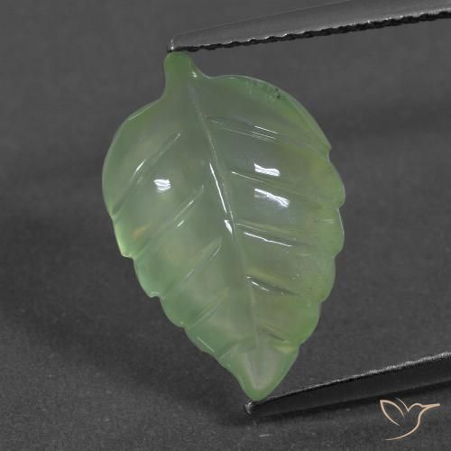 Prehnite Verde medio naturale da 6.06 ct, Taglio a fantasia, Traslucido