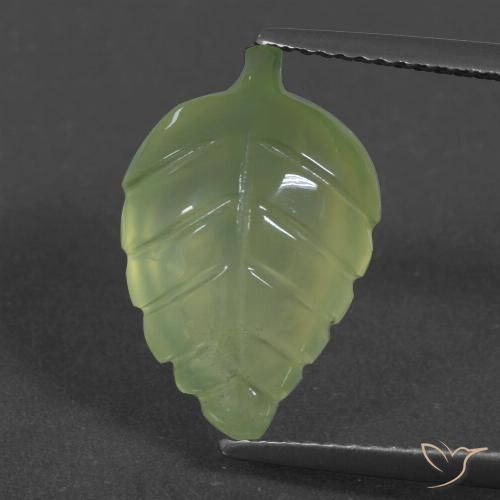 5.97ct Naturale Giallo verde Prehnite, Taglio a fantasia, Traslucido