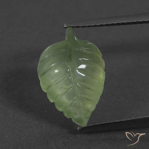 5.61ct Naturale Verde medio Prehnite, Taglio a fantasia, Traslucido