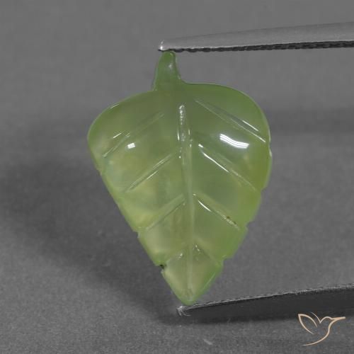 5.65ct Naturale Verde caldo Prehnite, Taglio a fantasia, Traslucido