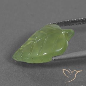 Prehnite Verde caldo naturale da 5.65 ct, Taglio a fantasia, Traslucido