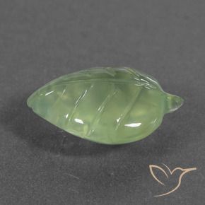 Prehnite Verde Pera Pallido naturale da 5.49 ct, Taglio a fantasia, Traslucido