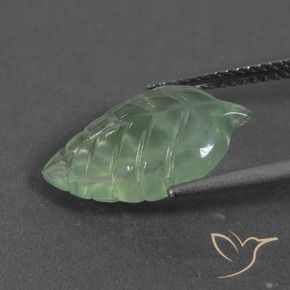 Prehnite Verde caldo naturale da 5.11 ct, Taglio a fantasia, Traslucido