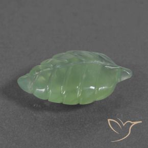 Prehnite Verde Pera Chiaro naturale da 5.39 ct, Taglio a fantasia, Traslucido