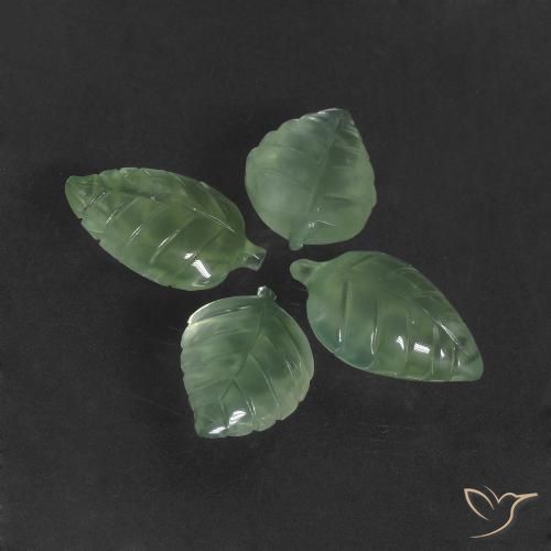 27.79ctw Naturale Verde chiaro Prehnite, Taglio a fantasia, Traslucido
