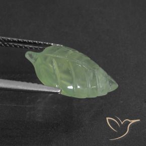 Prehnite Verde Pera Pallido naturale da 5.15 ct, Taglio a fantasia, Traslucido