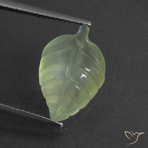5.76ct Naturale Giallo verde Prehnite, Taglio a fantasia, Traslucido