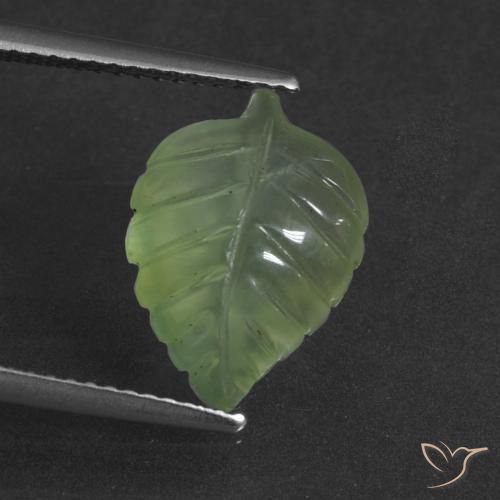 4.90ct Naturale Verde giallastro Prehnite, Taglio a fantasia, Traslucido