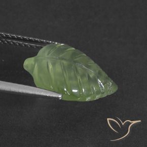 Prehnite Verde giallastro naturale da 4.90 ct, Taglio a fantasia, Traslucido