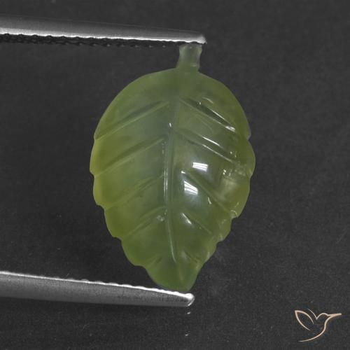 Prehnite Verde medio naturale da 5.08 ct, Taglio a fantasia, Traslucido