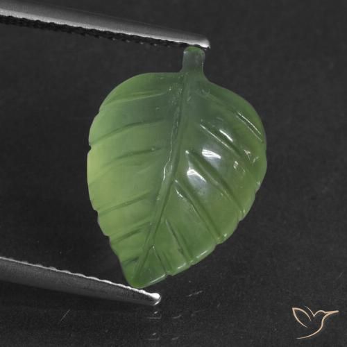 6.65ct Naturale Verde giallastro Prehnite, Taglio a fantasia, Traslucido