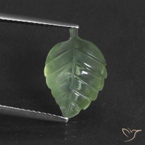 4.75ct Naturale Verde giallastro Prehnite, Taglio a fantasia, Traslucido