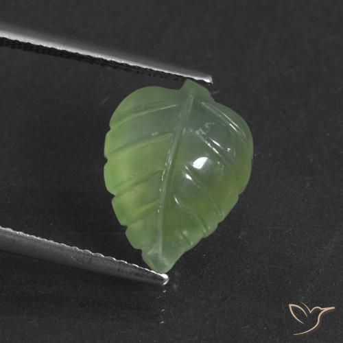 5.97ct Naturale Pera Verde Prehnite, Taglio a fantasia, Traslucido