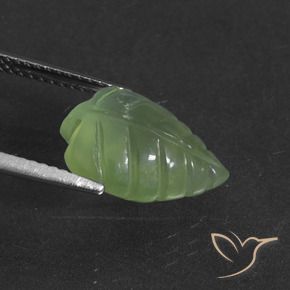 Prehnite Pera Verde naturale da 5.97 ct, Taglio a fantasia, Traslucido