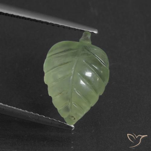 4.61ct Naturale Verde lime chiaro Prehnite, Taglio a fantasia, Traslucido
