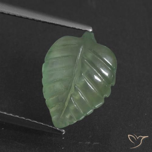 4.40ct Naturale Verde Pino Chiaro Prehnite, Taglio a fantasia, Traslucido