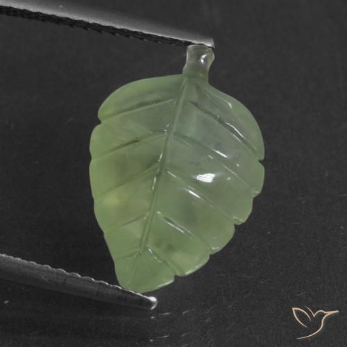 5.28ct Naturale Verde medio Prehnite, Taglio a fantasia, Traslucido