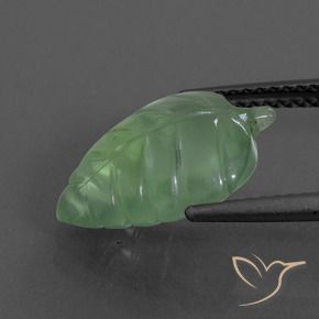 Prehnite Verde terroso pallido naturale da 4.94 ct, Taglio a fantasia, Traslucido